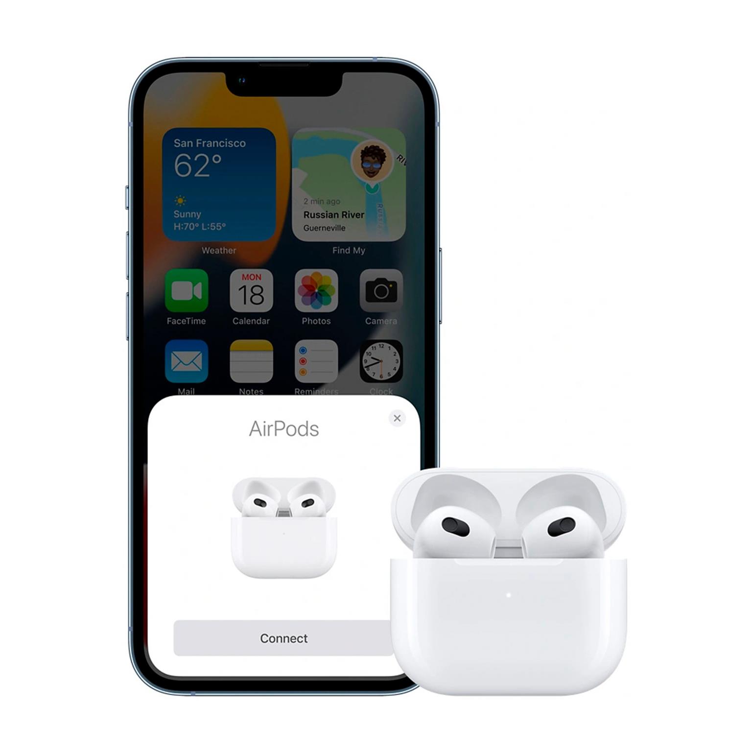 Apple True Wireless Kopfhörer – für Smartphones und andere Geräte – AirPods (3. Generation) mit Lightning Ladecase – Weiteres Produktbild 4