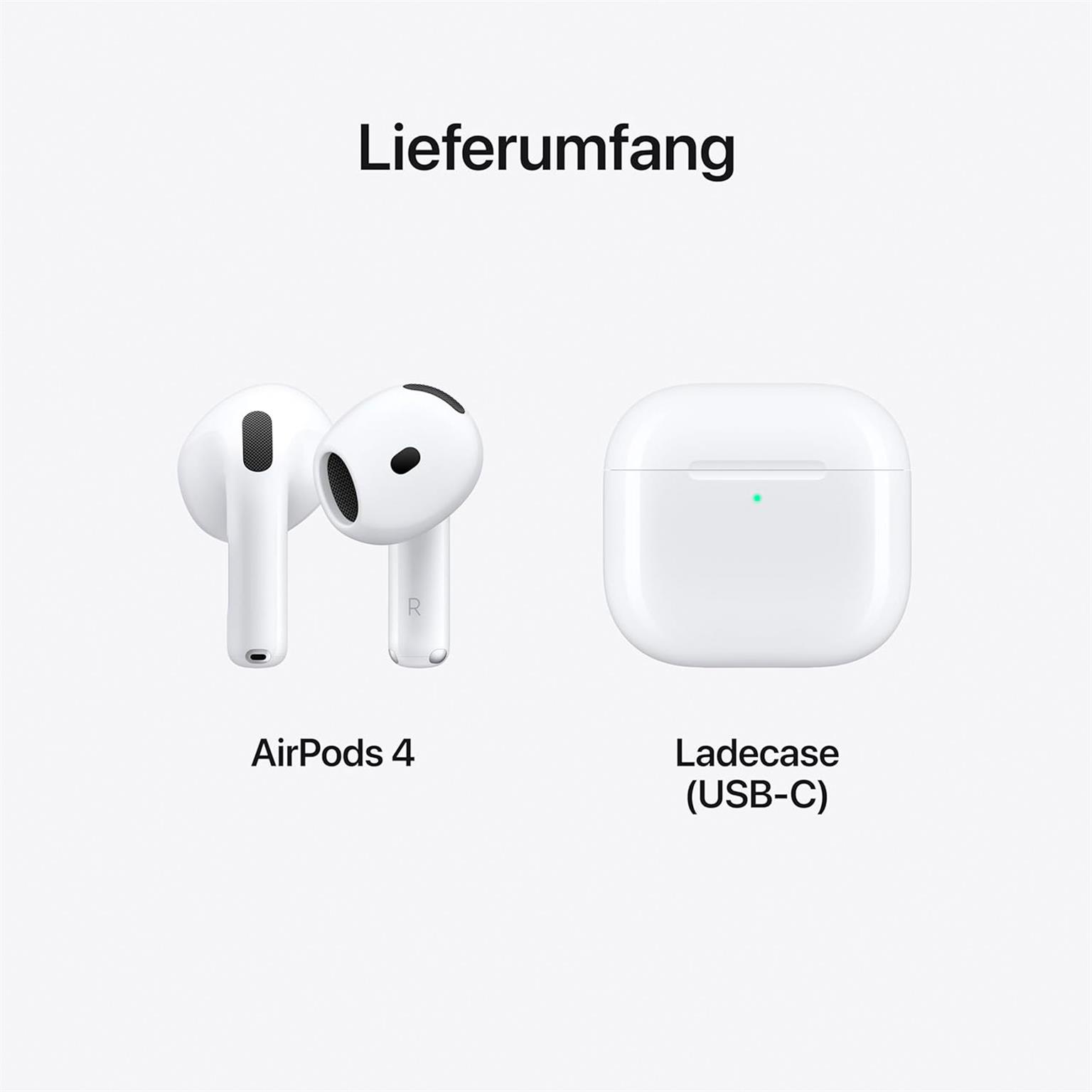 Apple AirPods 4 – Kabellose In-Ear Bluetooth Kopfhörer mit Ladeetui für Sport und lange Akkulaufzeit – Weiteres Produktbild 2 Apple AirPods 4 – Kabellose In-Ear Bluetooth Kopfhörer mit Ladeetui für Sport und lange Akkulaufzeit – Weiteres Produktbild 2