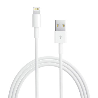 Apple Ladekabel – USB-A auf Lightning für iPhone 5 - 14 und iPad Modelle, Schnelle Datenübertragung, Länge 2,0 m – Weiß