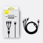 Baseus StarSpeed 3in1 Kabel – Universal Ladekabel mehrere Anschlüsse für Smartphones Tablets USB C Lightning Micro USB – Produktbild 9
