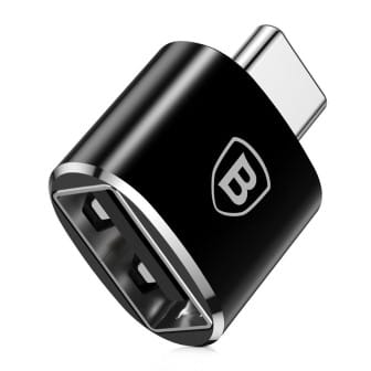 Baseus USB Adapter – für Smartphones und andere Geräte, kompakter Adapter mit OTG-Funktion, USB-A auf USB-C – Schwarz Baseus USB Adapter – für Smartphones und andere Geräte, kompakter Adapter mit OTG-Funktion, USB-A auf USB-C – Schwarz