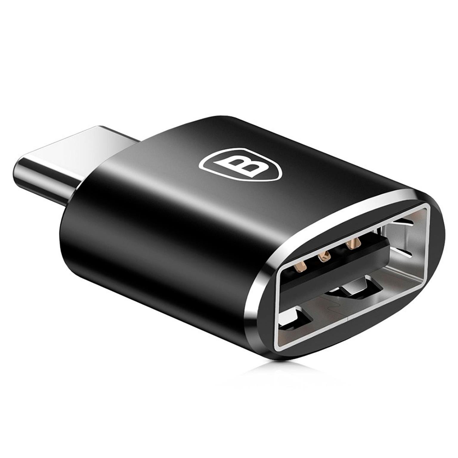 Baseus USB Adapter – für Smartphones und andere Geräte, kompakter Adapter mit OTG-Funktion, USB-A auf USB-C – Weiteres Produktbild 1