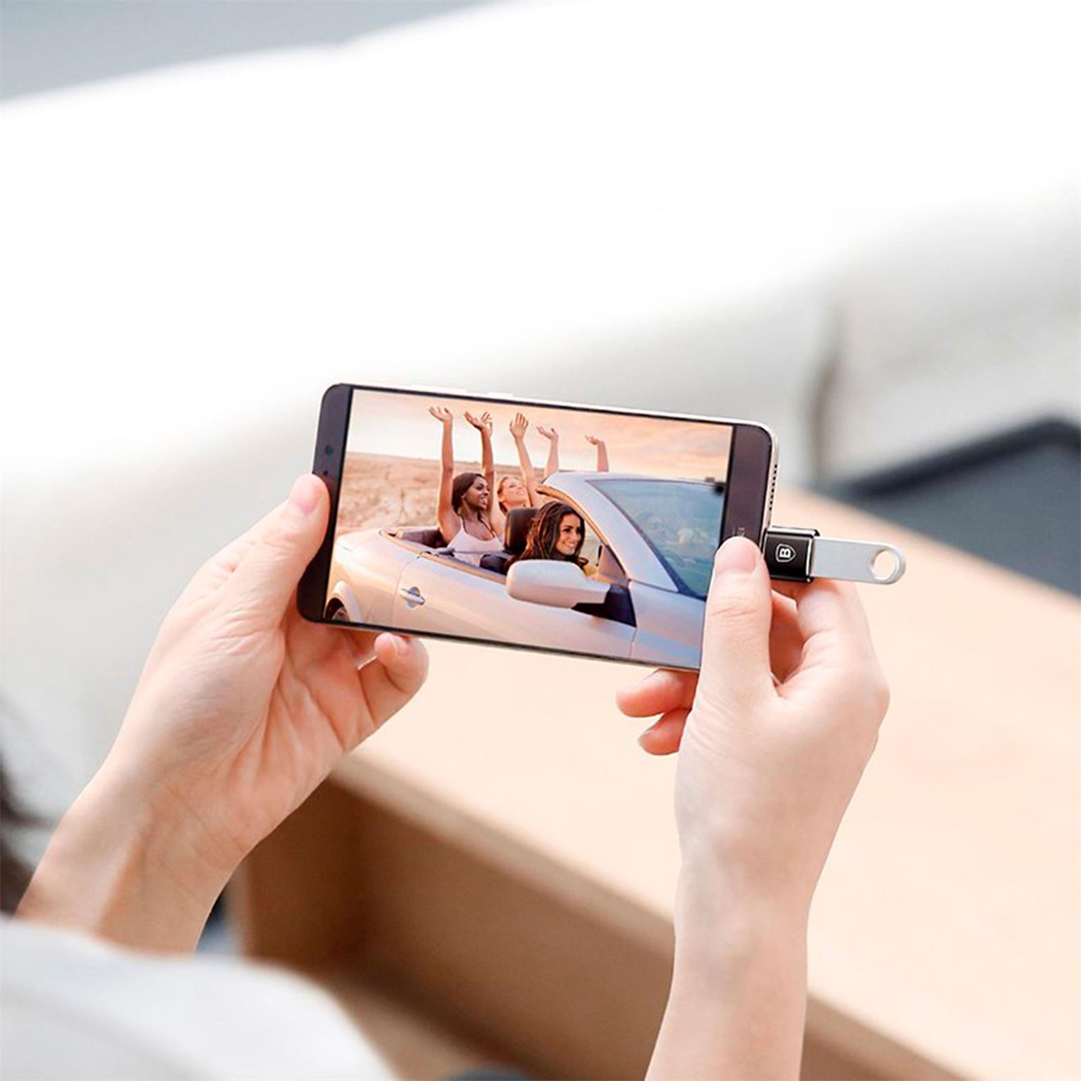 Baseus USB Adapter – für Smartphones und andere Geräte, kompakter Adapter mit OTG-Funktion, USB-A auf USB-C – Weiteres Produktbild 4