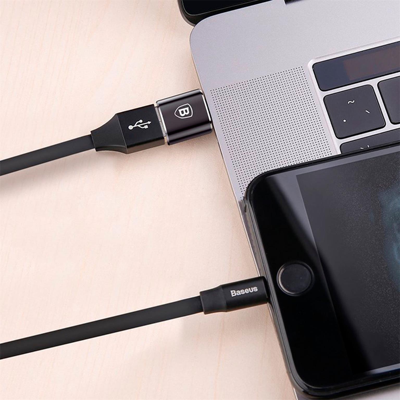 Baseus USB Adapter – für Smartphones und andere Geräte, kompakter Adapter mit OTG-Funktion, USB-A auf USB-C – Weiteres Produktbild 5