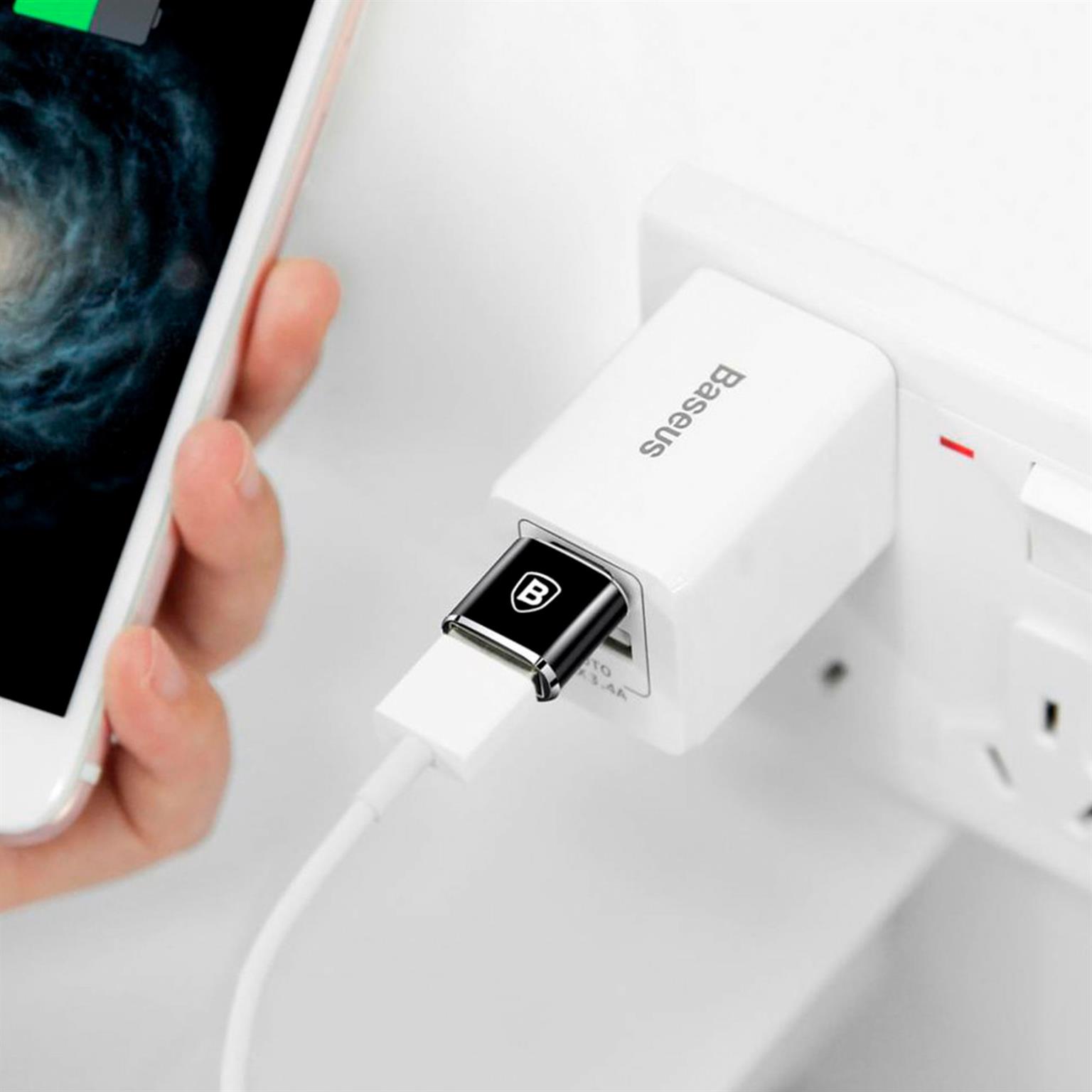 Baseus USB Adapter – für Smartphones und andere Geräte, kompakter Adapter mit OTG-Funktion, USB-A auf USB-C – Weiteres Produktbild 7