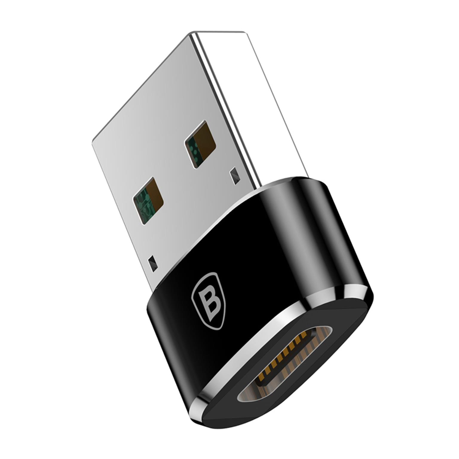 Baseus USB Adapter – für Smartphones und andere Geräte, kompakter Adapter mit OTG-Funktion, USB-C auf USB-A – undefined