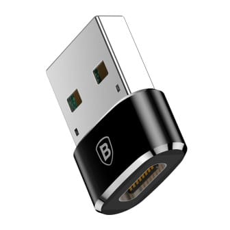 Baseus USB Adapter – für Smartphones und andere Geräte, kompakter Adapter mit OTG-Funktion, USB-C auf USB-A – Schwarz Baseus USB Adapter – für Smartphones und andere Geräte, kompakter Adapter mit OTG-Funktion, USB-C auf USB-A – Schwarz