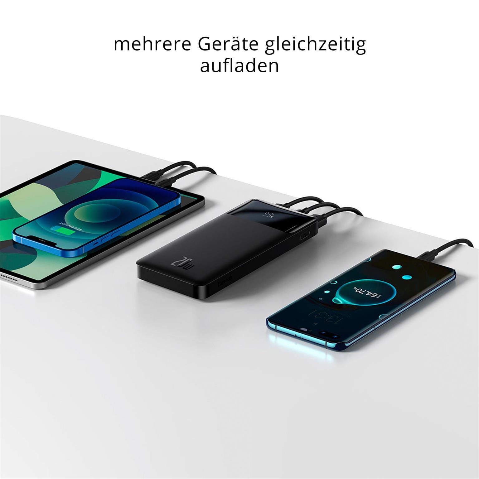 Baseus Powerbank – 2x USB-A + 1x USB-C bidirektional für Smartphones und andere Geräte – Bipow Serie, 10000 mAh – Weiteres Produktbild 6 Baseus Powerbank – 2x USB-A + 1x USB-C bidirektional für Smartphones und andere Geräte – Bipow Serie, 10000 mAh – Weiteres Produktbild 6