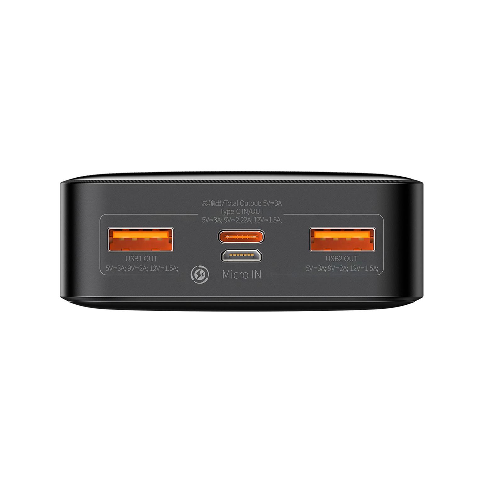 Baseus Powerbank – 2x USB-A + 1x USB-C bidirektional für Smartphones und andere Geräte – Bipow Serie, 20000 mAh – Weiteres Produktbild 3