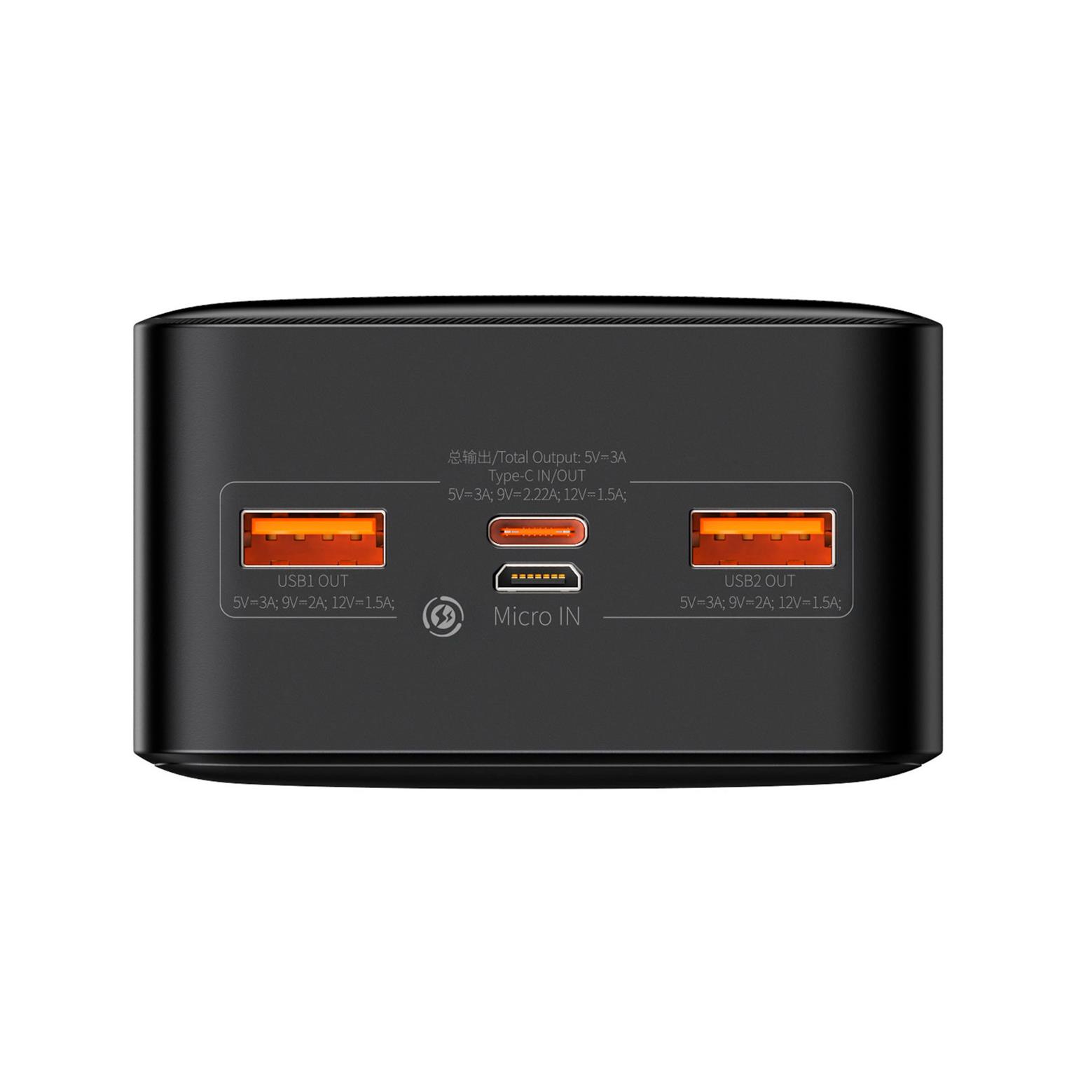 Baseus Powerbank – 2x USB-A + 1x USB-C bidirektional für Smartphones und andere Geräte – Bipow Serie, 30000 mAh – Weiteres Produktbild 3