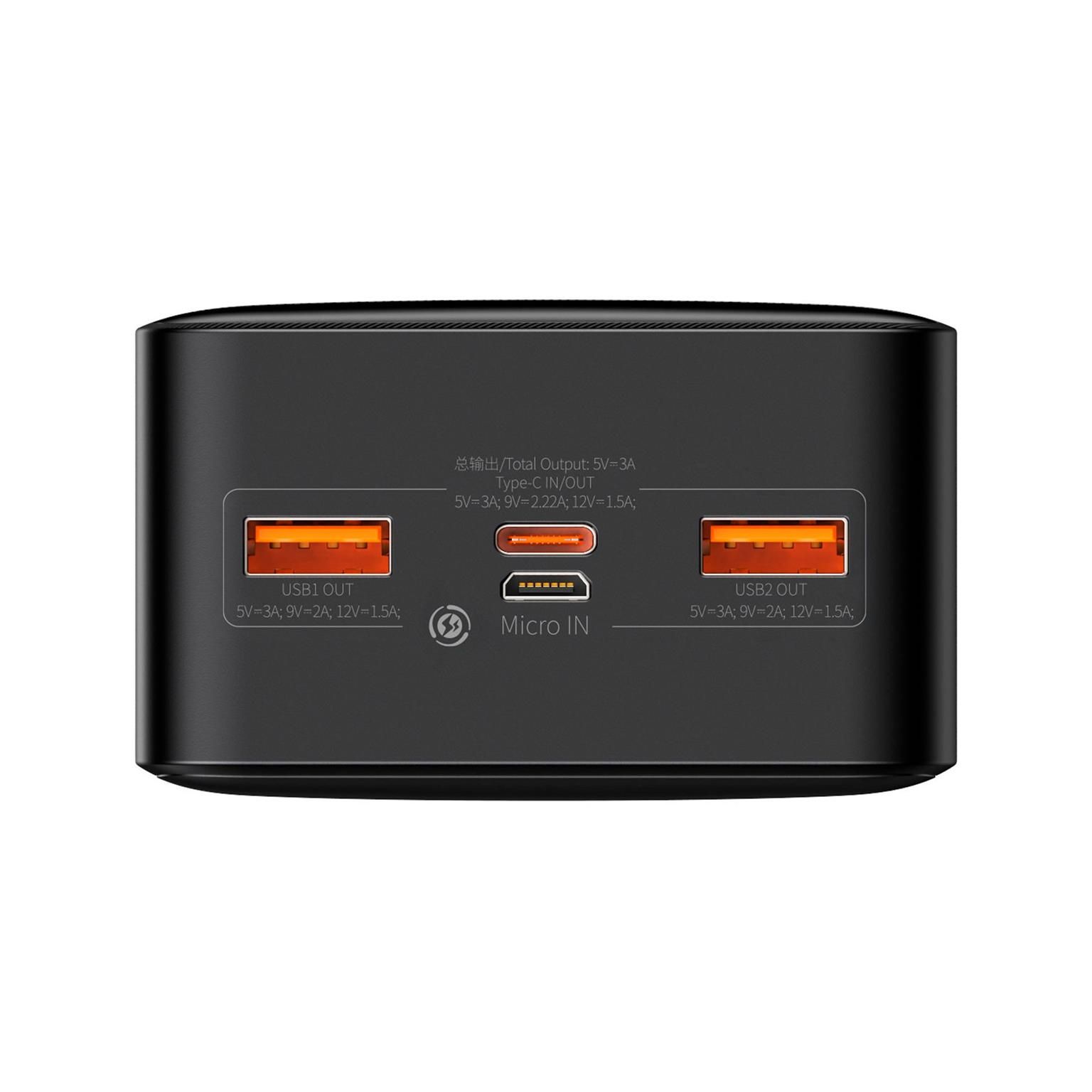 Baseus Powerbank – 2x USB-A + 1x USB-C bidirektional für Smartphones und andere Geräte – Bipow Serie, 30000 mAh – Weiteres Produktbild 4 Baseus Powerbank – 2x USB-A + 1x USB-C bidirektional für Smartphones und andere Geräte – Bipow Serie, 30000 mAh – Weiteres Produktbild 4
