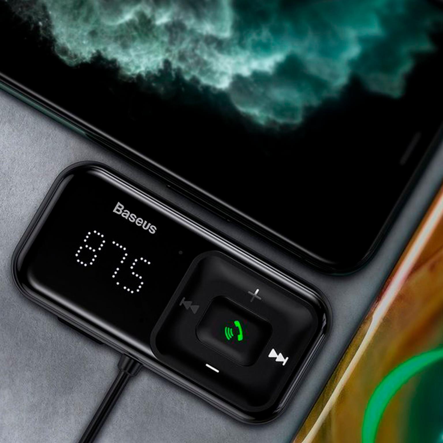 Baseus S-16 Bluetooth MP3 Player – Kabelloser Auto Audio Player, Freisprechfunktion, USB-Ladegerät – Weiteres Produktbild 7