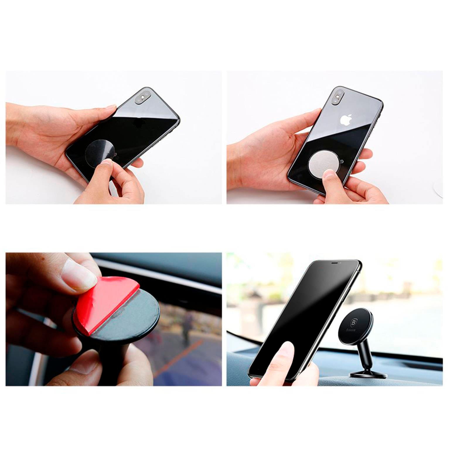 Baseus Bullet Handyhalter Auto Magnet – Einfache Montage, 360° Flexibilität, Universal Design – Weiteres Produktbild 8 Baseus Bullet Handyhalter Auto Magnet – Einfache Montage, 360° Flexibilität, Universal Design – Weiteres Produktbild 8