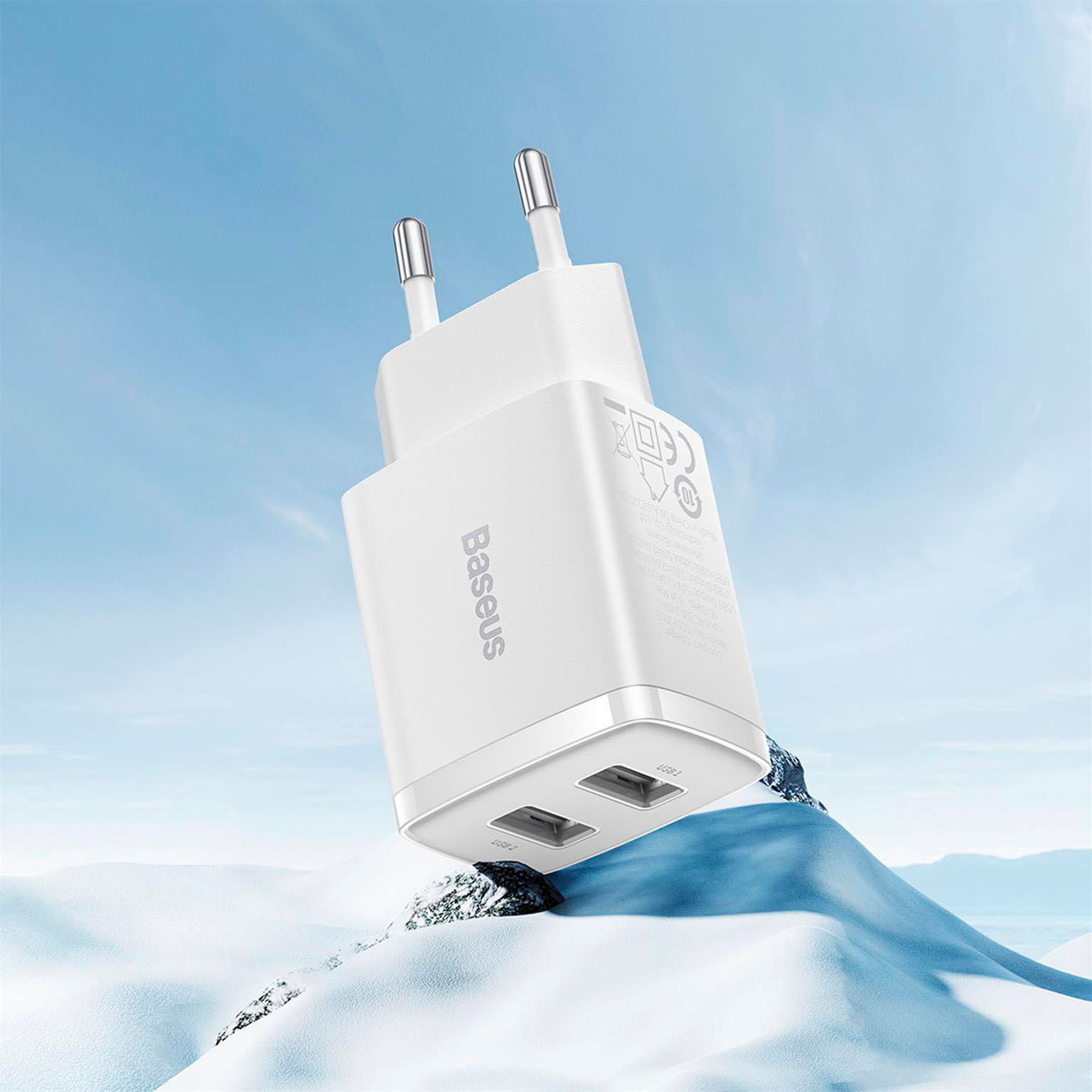 Baseus Netzteil – 2x USB-A Ladegerät für Smartphones und andere Geräte, Compact Serie, 10,5W – Weiteres Produktbild 8 Baseus Netzteil – 2x USB-A Ladegerät für Smartphones und andere Geräte, Compact Serie, 10,5W – Weiteres Produktbild 8