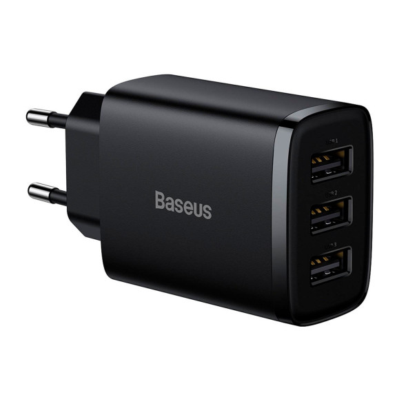 Baseus Netzteil – 3x USB-A Ladegerät für Smartphones und andere Geräte, Compact Serie, 17W – Weiteres Produktbild 1