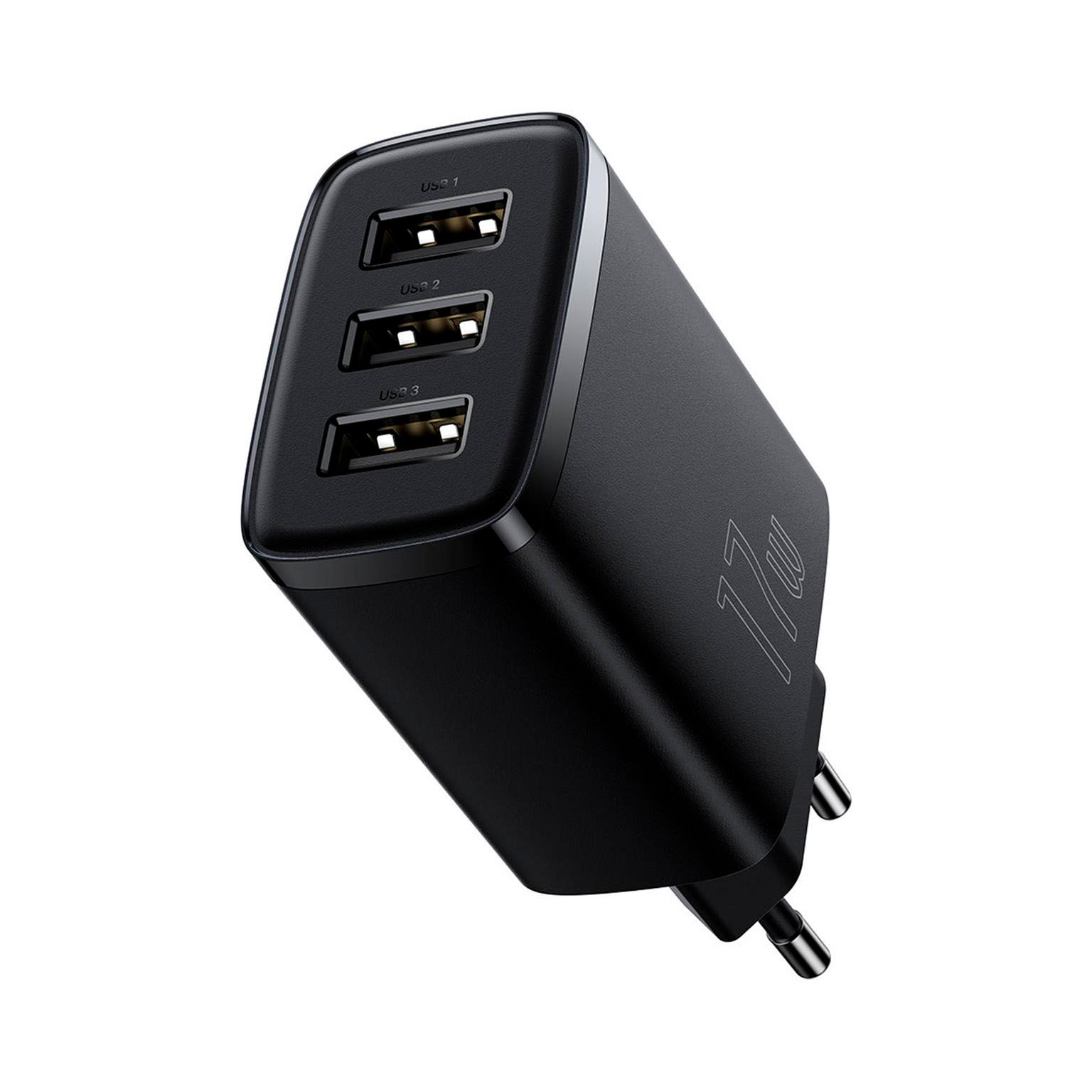 Baseus Netzteil – 3x USB-A Ladegerät für Smartphones und andere Geräte, Compact Serie, 17W – Weiteres Produktbild 1