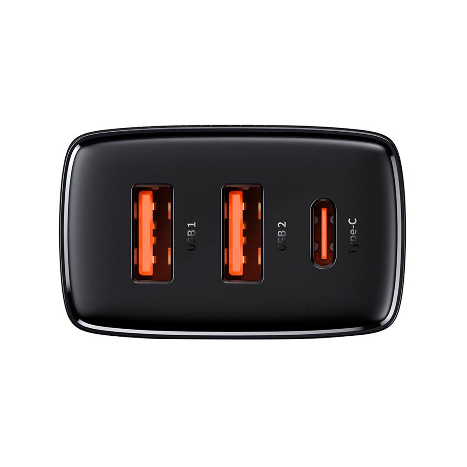Baseus Netzteil – 2x USB-A + 1x USB-C Ladegerät für Smartphones und andere Geräte, Compact Serie, 30W – Weiteres Produktbild 3