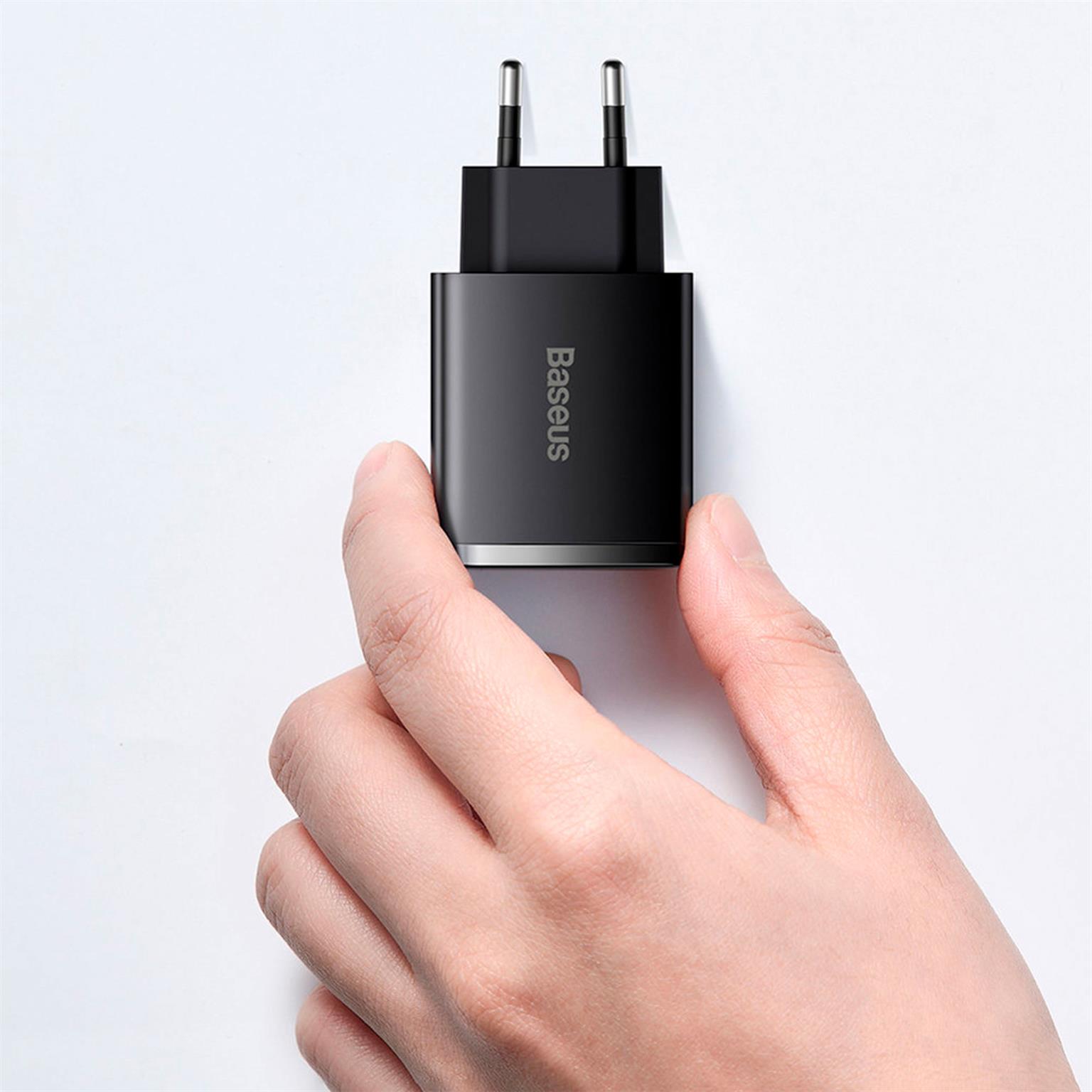 Baseus Netzteil – 2x USB-A + 1x USB-C Ladegerät für Smartphones und andere Geräte, Compact Serie, 30W – Weiteres Produktbild 7