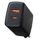 Baseus Netzteil – 1x USB-A + 1x USB-C Ladegerät für Smartphones und andere Geräte, Compact Serie, 20W – Weiteres Produktbild 1