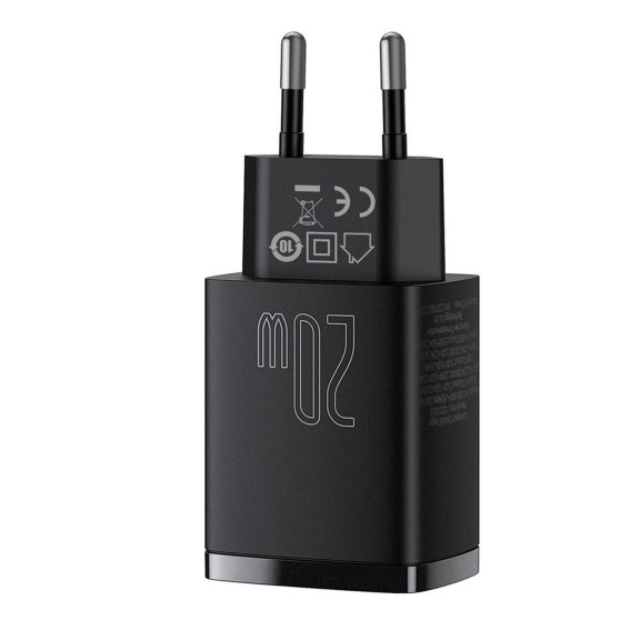 Baseus Netzteil – 1x USB-A + 1x USB-C Ladegerät für Smartphones und andere Geräte, Compact Serie, 20W – Weiteres Produktbild 3 Baseus Netzteil – 1x USB-A + 1x USB-C Ladegerät für Smartphones und andere Geräte, Compact Serie, 20W – Weiteres Produktbild 3