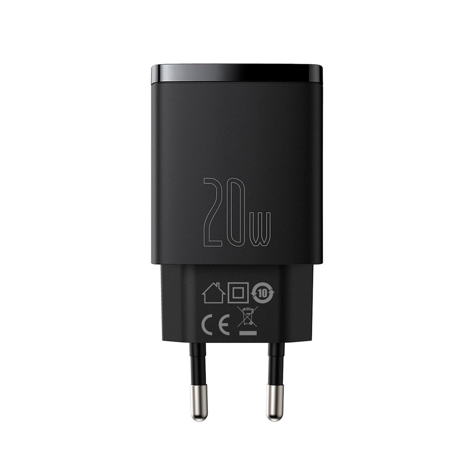 Baseus Netzteil – 1x USB-A + 1x USB-C Ladegerät für Smartphones und andere Geräte, Compact Serie, 20W – Weiteres Produktbild 4 Baseus Netzteil – 1x USB-A + 1x USB-C Ladegerät für Smartphones und andere Geräte, Compact Serie, 20W – Weiteres Produktbild 4