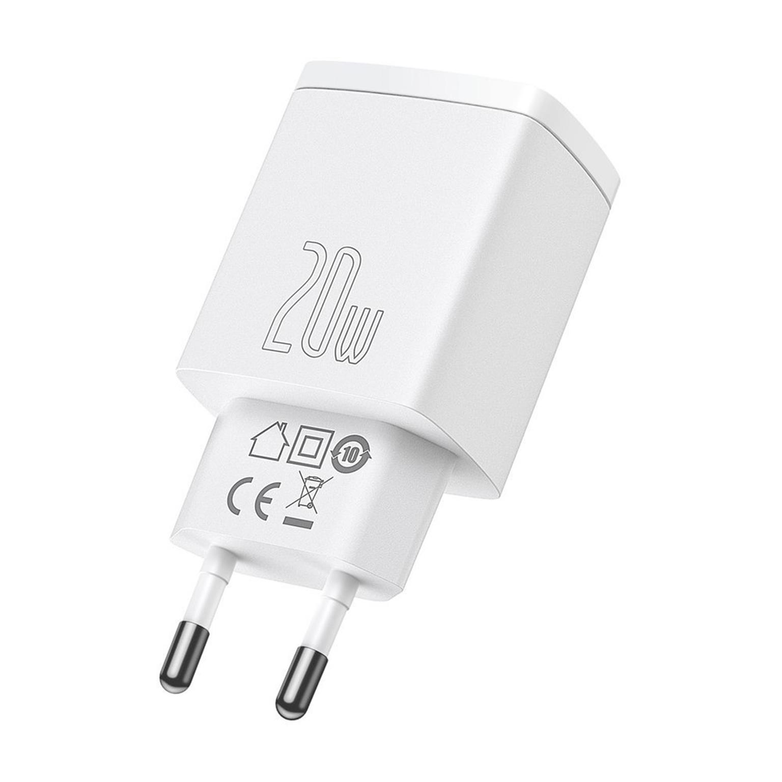 Baseus Netzteil – 1x USB-A + 1x USB-C Ladegerät für Smartphones und andere Geräte, Compact Serie, 20W – Weiteres Produktbild 4 Baseus Netzteil – 1x USB-A + 1x USB-C Ladegerät für Smartphones und andere Geräte, Compact Serie, 20W – Weiteres Produktbild 4