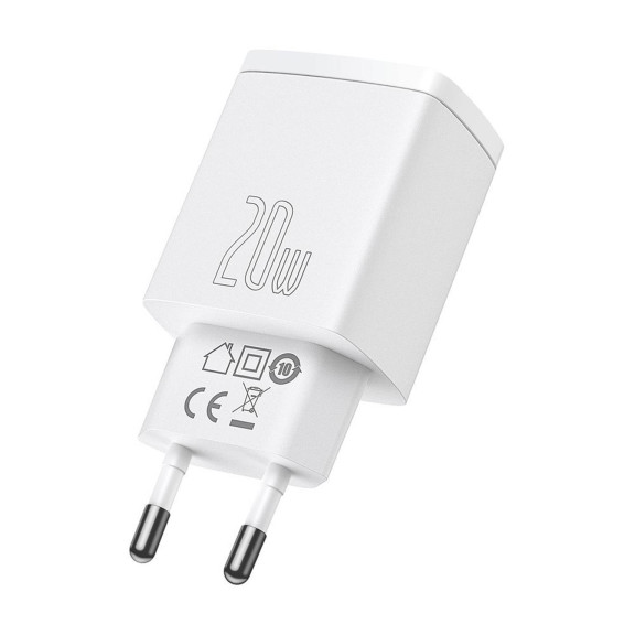 Baseus Netzteil – 1x USB-A + 1x USB-C Ladegerät für Smartphones und andere Geräte, Compact Serie, 20W – Weiteres Produktbild 4 Baseus Netzteil – 1x USB-A + 1x USB-C Ladegerät für Smartphones und andere Geräte, Compact Serie, 20W – Weiteres Produktbild 4