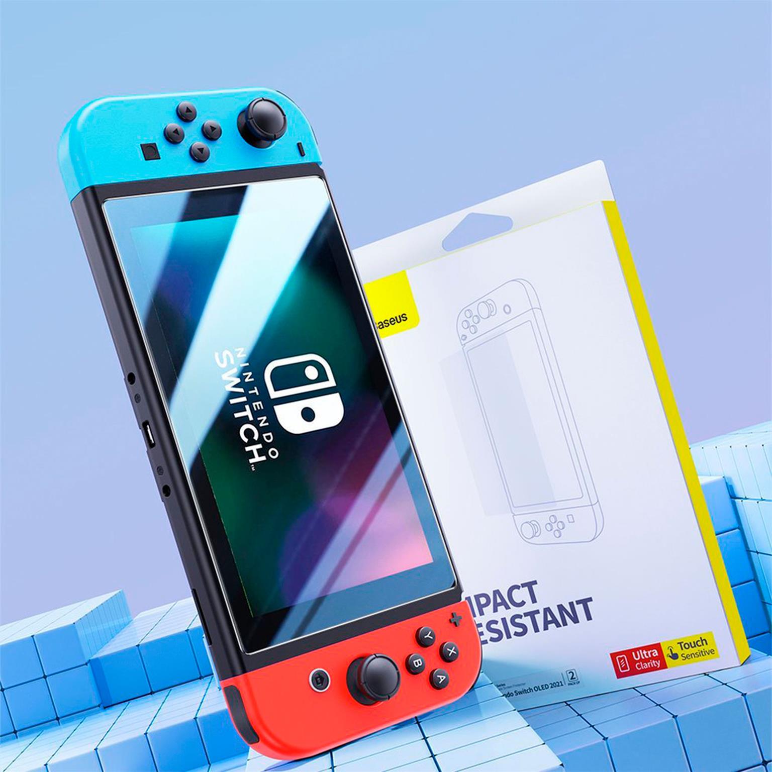 Baseus Crystal Panzerglas – Panzerglas Schutzfolie mit Montageset für Nintendo Switch OLED – Weiteres Produktbild 4
