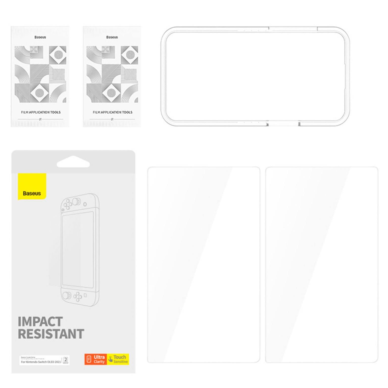 Baseus Crystal Panzerglas – Panzerglas Schutzfolie mit Montageset für Nintendo Switch OLED – Weiteres Produktbild 5 Baseus Crystal Panzerglas – Panzerglas Schutzfolie mit Montageset für Nintendo Switch OLED – Weiteres Produktbild 5