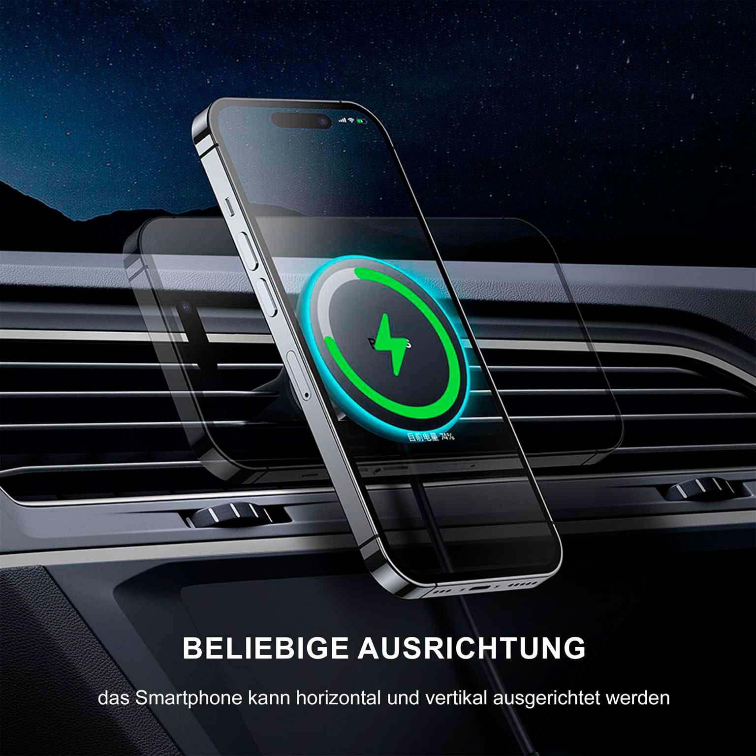 Baseus MagSafe Autoladegerät – 15W induktives Ladegerät für Smartphones und andere Geräte, CW01 Serie, USB-C – Weiteres Produktbild 4 Baseus MagSafe Autoladegerät – 15W induktives Ladegerät für Smartphones und andere Geräte, CW01 Serie, USB-C – Weiteres Produktbild 4