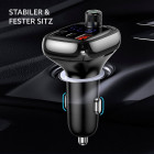 Baseus FM Transmitter Bluetooth 5.0 – Auto Musik Streaming, USB Schnellladegerät, Kfz Bluetooth Adapter – Weiteres Produktbild 3