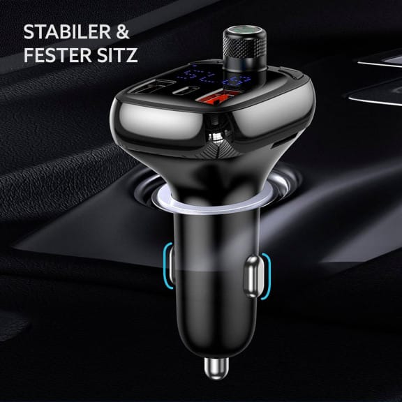 Baseus FM Transmitter Bluetooth 5.0 – Auto Musik Streaming, USB Schnellladegerät, Kfz Bluetooth Adapter – Weiteres Produktbild 3 Baseus FM Transmitter Bluetooth 5.0 – Auto Musik Streaming, USB Schnellladegerät, Kfz Bluetooth Adapter – Weiteres Produktbild 3