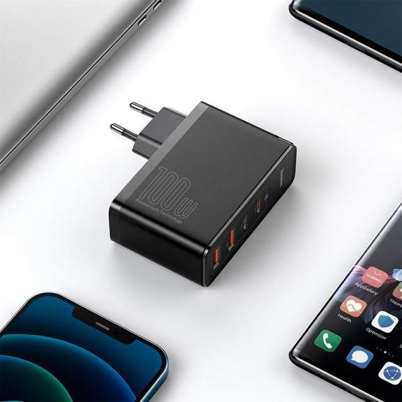 Baseus GaN2 Pro Schnellladegerät – 100W Leistung, USB-C und USB Netzteil, Netzteil mit 2x USB-C und 2x USB – Weiteres Produktbild 8 Baseus GaN2 Pro Schnellladegerät – 100W Leistung, USB-C und USB Netzteil, Netzteil mit 2x USB-C und 2x USB – Weiteres Produktbild 8