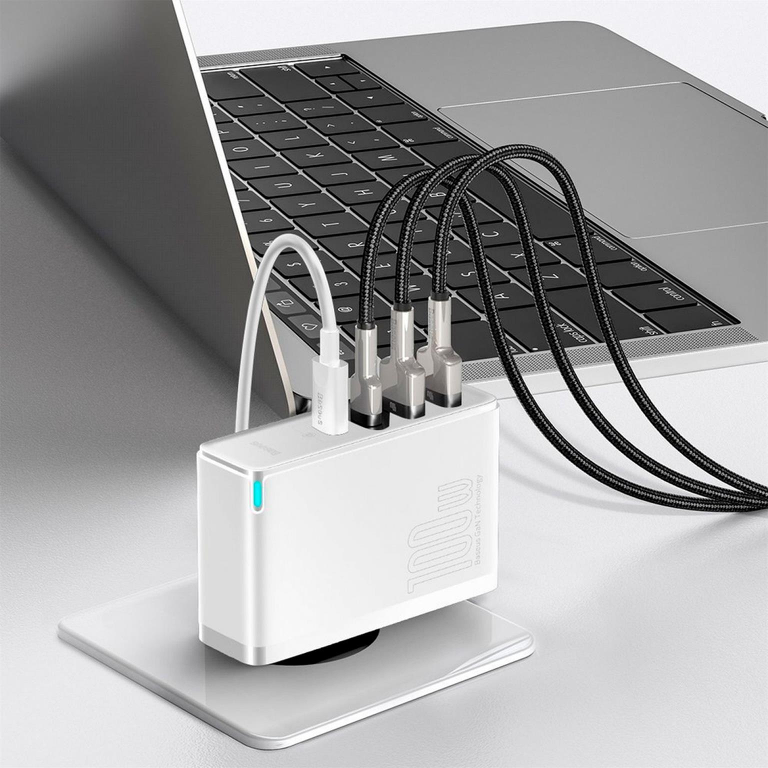 Baseus GaN2 Pro Schnellladegerät – 100W Leistung, USB-C und USB Netzteil, Netzteil mit 2x USB-C und 2x USB – Weiteres Produktbild 6