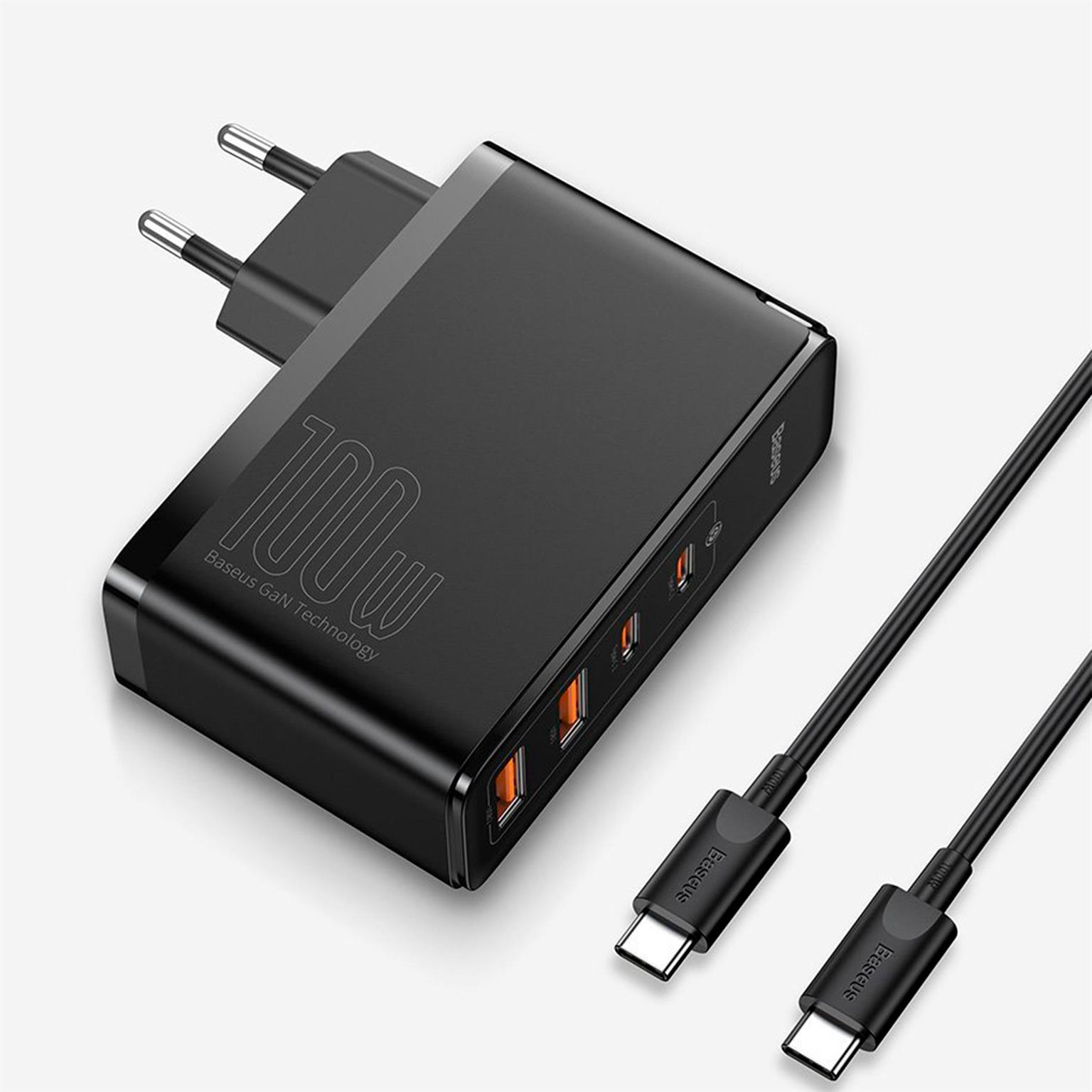 Baseus GaN2 Pro Schnellladegerät – 100W Leistung, USB-C und USB Netzteil, Netzteil mit 2x USB-C und 2x USB – Weiteres Produktbild 8