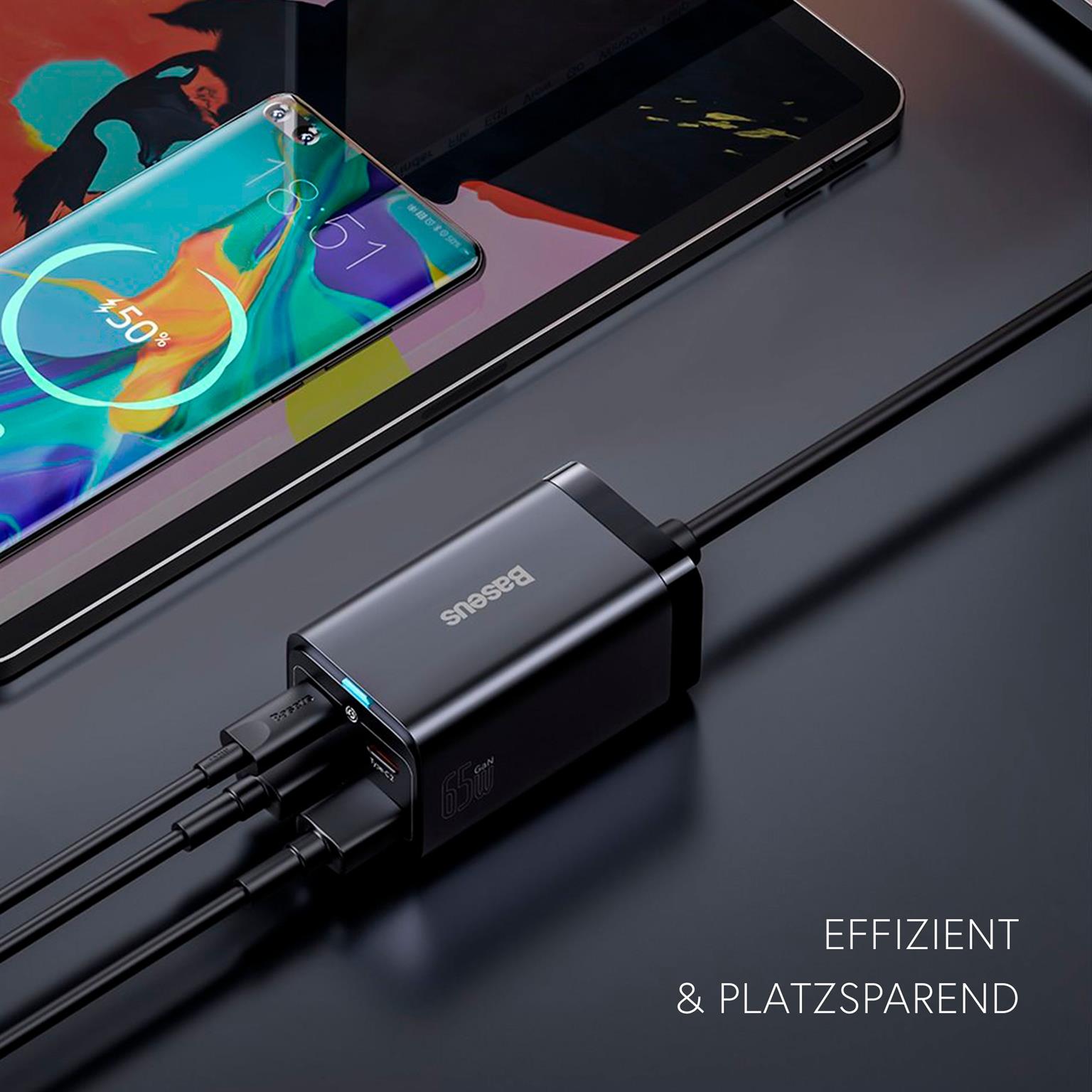 Baseus GaN3 Pro – USB-C Power Adapter, 65W Schnellladegerät – Weiteres Produktbild 4