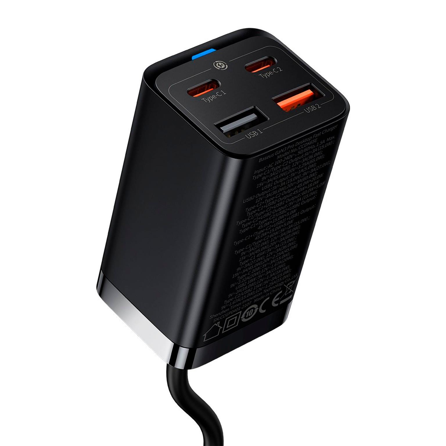 Baseus GaN3 Pro – USB-C Power Adapter, 65W Schnellladegerät – Weiteres Produktbild 5