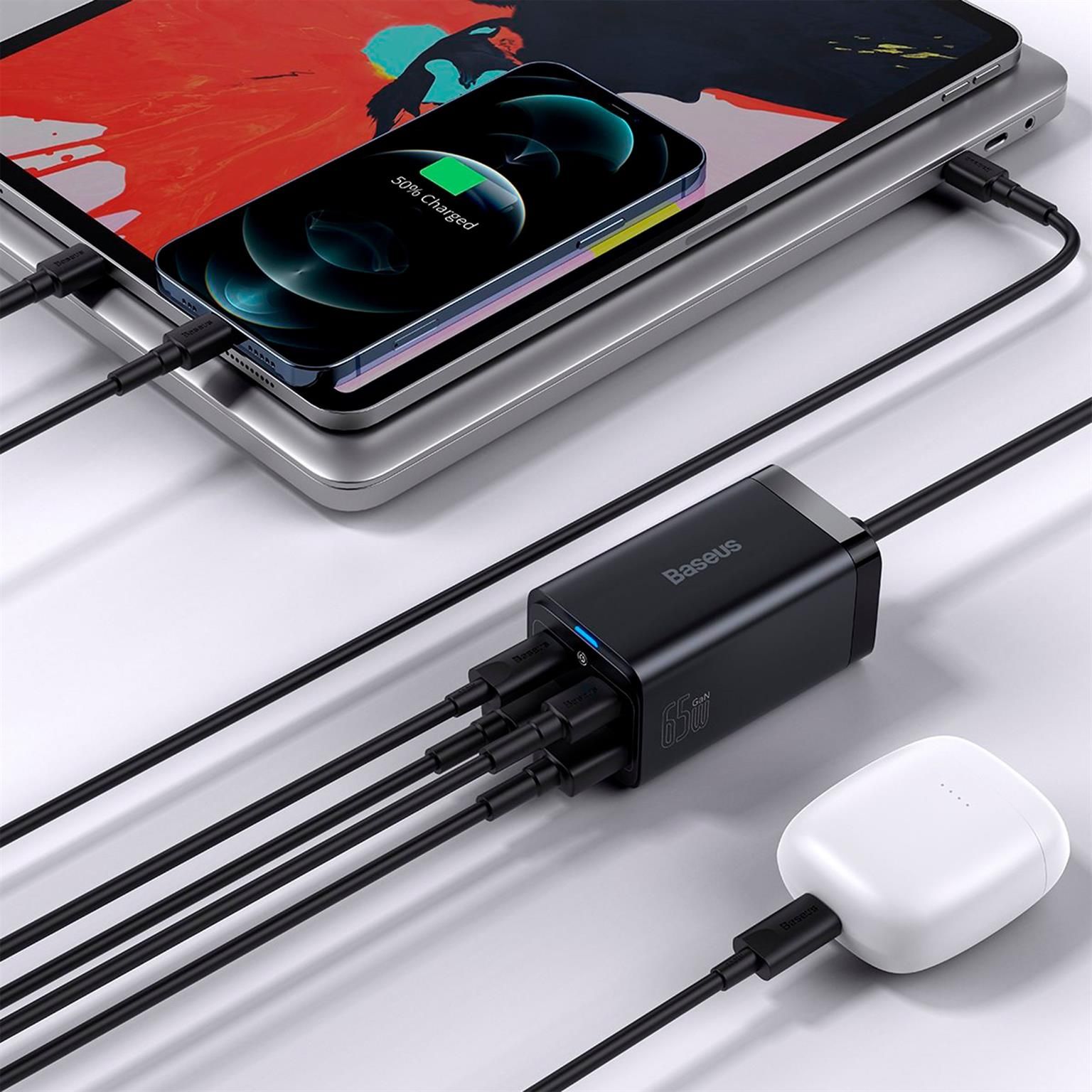 Baseus GaN3 Pro – USB-C Power Adapter, 65W Schnellladegerät – Weiteres Produktbild 7 Baseus GaN3 Pro – USB-C Power Adapter, 65W Schnellladegerät – Weiteres Produktbild 7