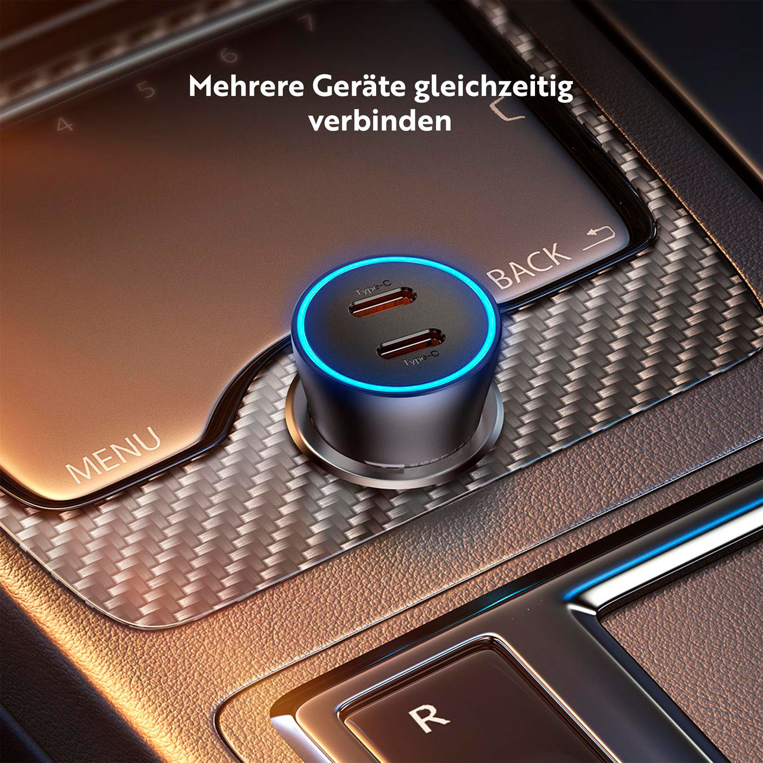 Baseus Autoladegerät – Kfz USB-Ladegerät im Zigarettenanzünder für Smartphones, 2x USB-C, 40W – Weiteres Produktbild 3 Baseus Autoladegerät – Kfz USB-Ladegerät im Zigarettenanzünder für Smartphones, 2x USB-C, 40W – Weiteres Produktbild 3