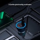 Baseus Autoladegerät – Kfz USB-Ladegerät im Zigarettenanzünder für Smartphones, USB-A+ 2x USB-C, 65W – Weiteres Produktbild 3