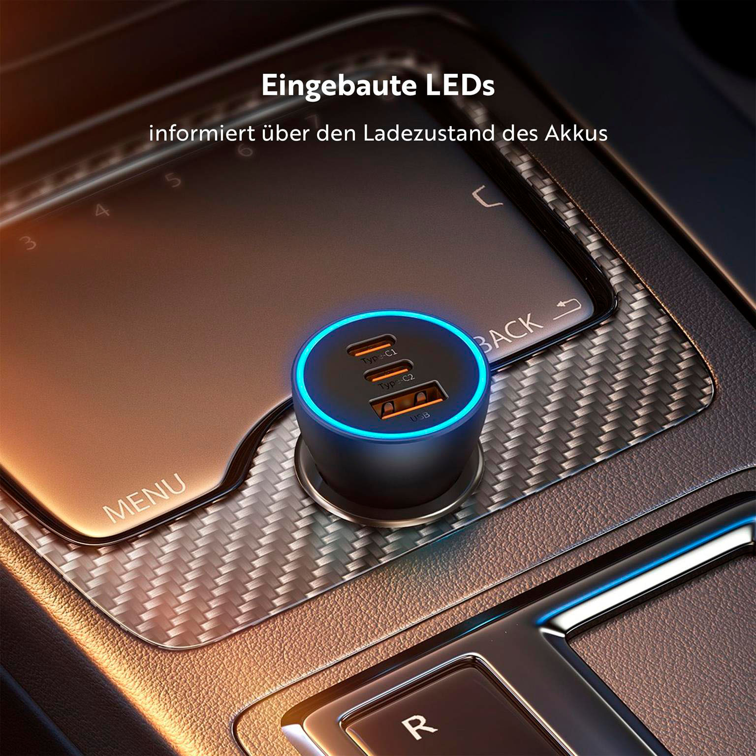 Baseus Autoladegerät – Kfz USB-Ladegerät im Zigarettenanzünder für Smartphones, USB-A+ 2x USB-C, 65W – Weiteres Produktbild 5 Baseus Autoladegerät – Kfz USB-Ladegerät im Zigarettenanzünder für Smartphones, USB-A+ 2x USB-C, 65W – Weiteres Produktbild 5