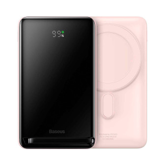 Baseus Induktive MagSafe Powerbank – für iPhone 5 - 16 und iPad Modelle, Hochleistungs-Powerbank, 10000mAh – Rosa