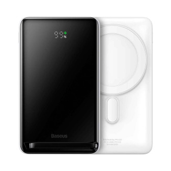 Baseus Induktive MagSafe Powerbank – für iPhone 5 - 16 und iPad Modelle, Hochleistungs-Powerbank, 10000mAh – Weiß