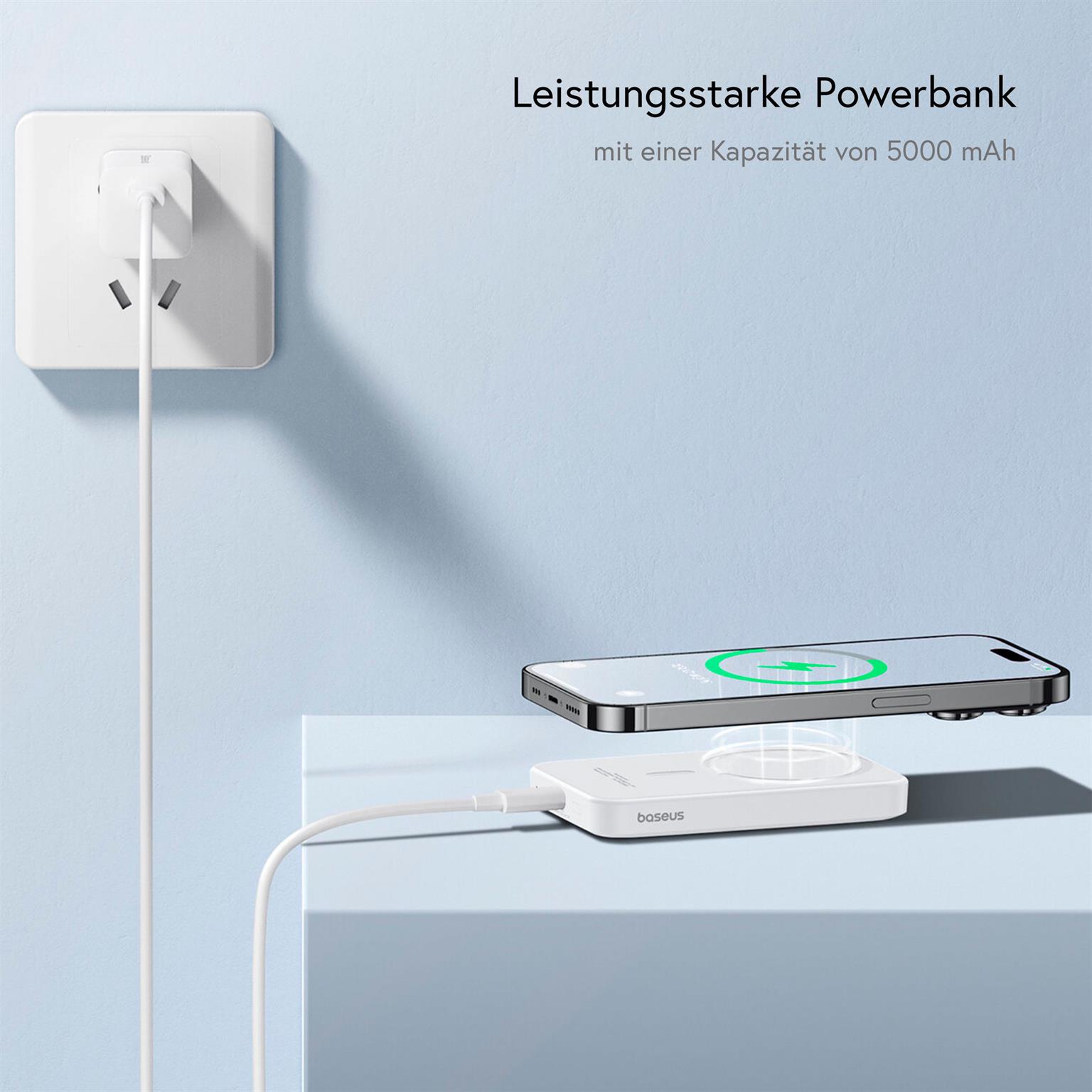 Baseus Induktive MagSafe Powerbank – für iPhone 5 - 16 und iPad Modelle, Hochleistungs-Powerbank, 5000mAh – Weiteres Produktbild 5