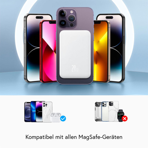 Baseus Induktive MagSafe Powerbank – für iPhone 5 - 16 und iPad Modelle, Hochleistungs-Powerbank, 5000mAh – Weiteres Produktbild 9