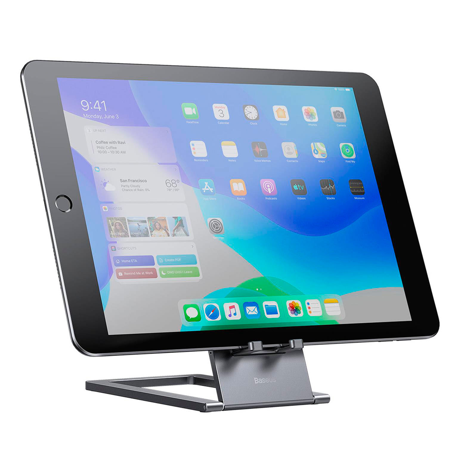 Baseus Klappbarer Handy- und Tablethalter – Handyhalterung Aluminiumlegierung, Mobile Handyhalterung, Verstellbar – Weiteres Produktbild 4