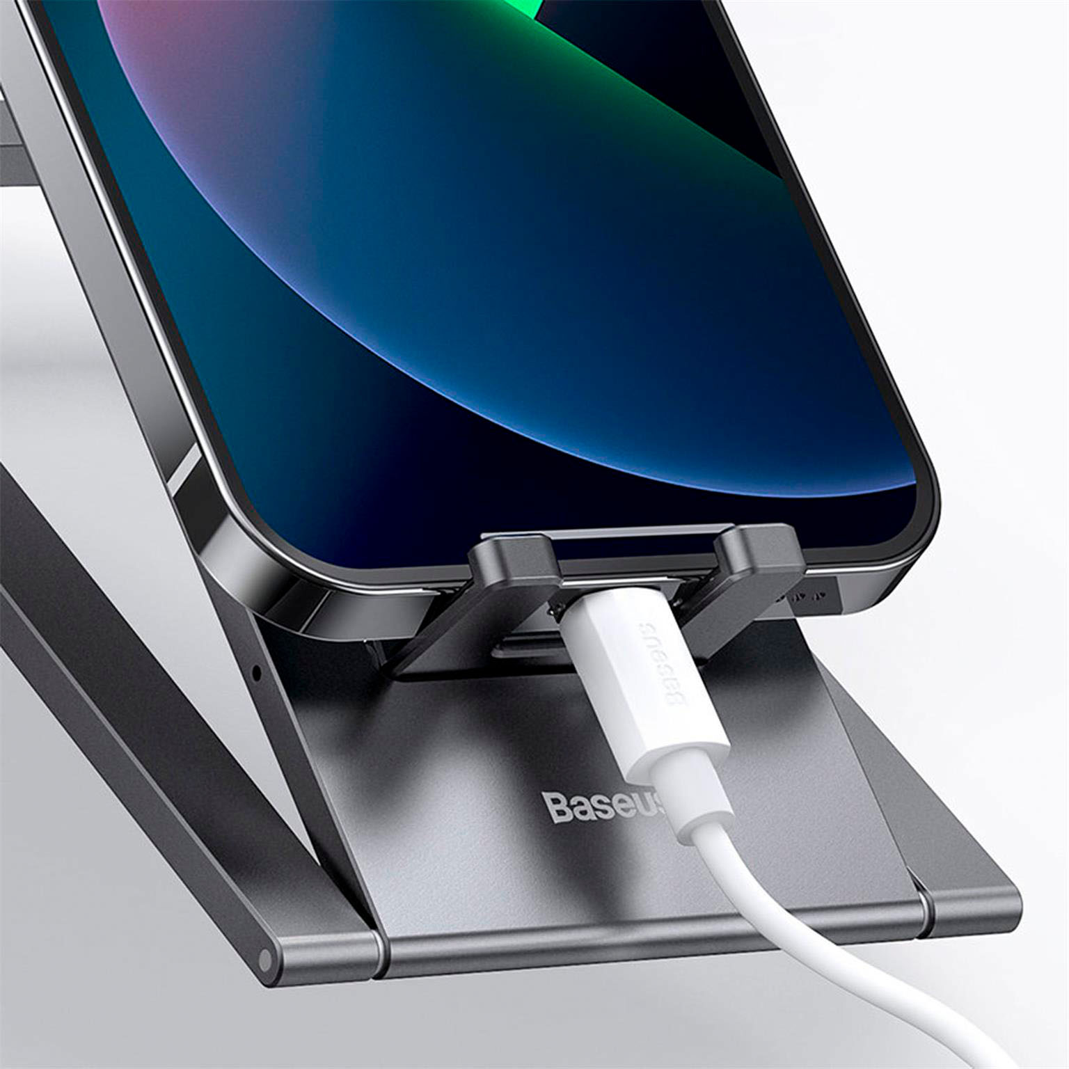 Baseus Klappbarer Handy- und Tablethalter – Handyhalterung Aluminiumlegierung, Mobile Handyhalterung, Verstellbar – Weiteres Produktbild 5