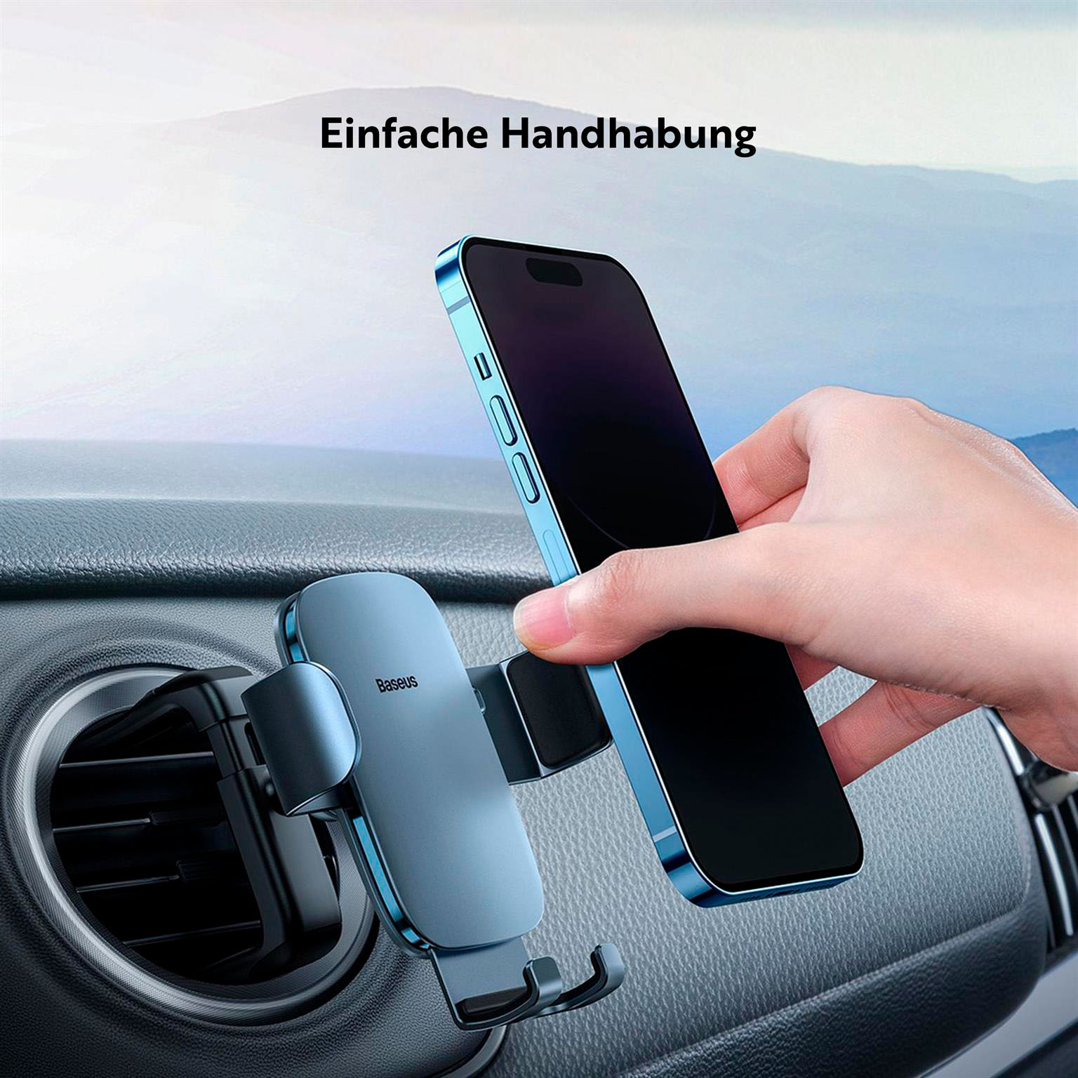 Baseus Kfz-Halterung mit Gravity-Funktion – für Smartphones, Metal Age II Gravity, für Rundlüftungen – Weiteres Produktbild 4