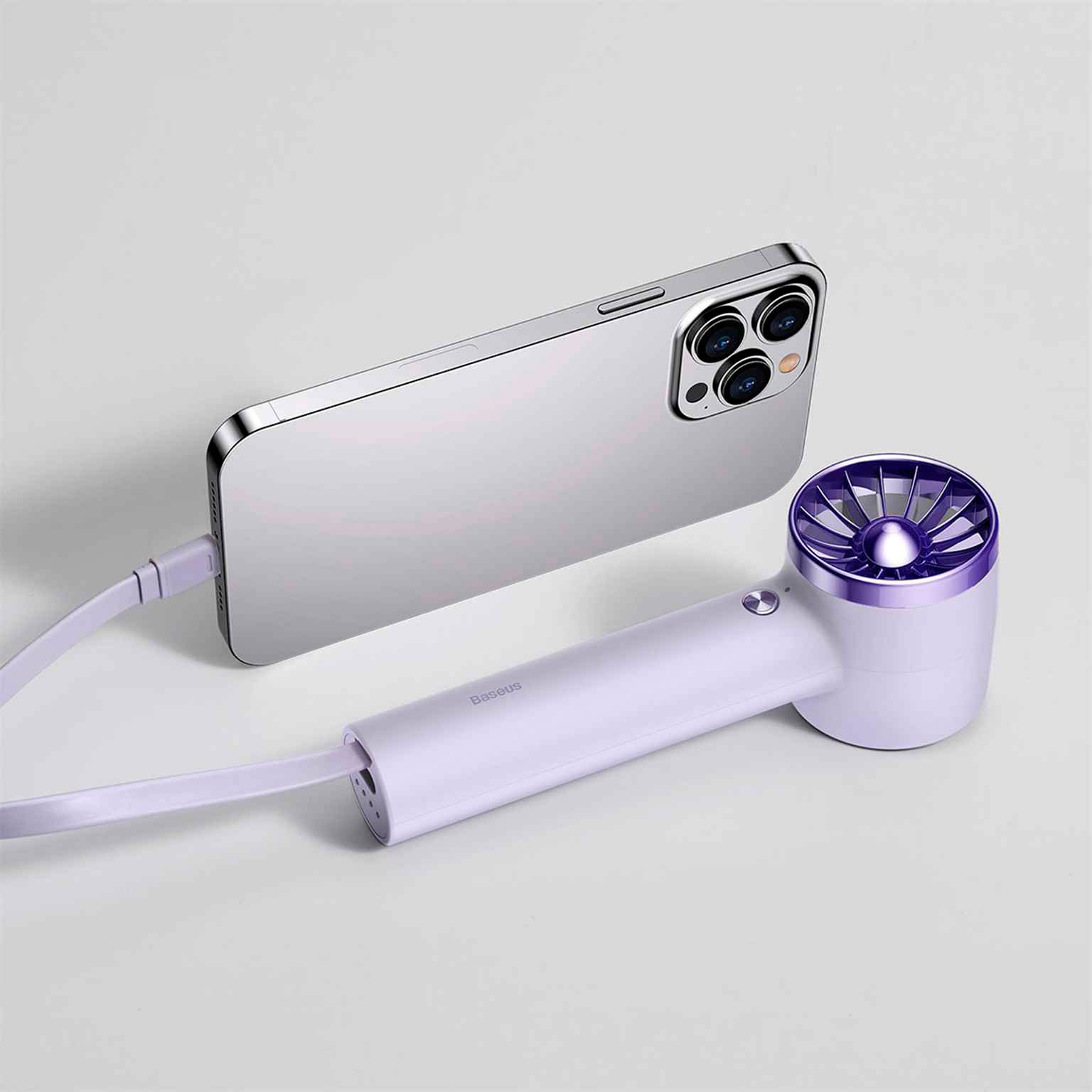 Baseus Mini Ventilator – Powerbank 4000mAh für iPhone 5 - 14 und iPad Modelle, integriertes Lightning Ladekabel – Weiteres Produktbild 7