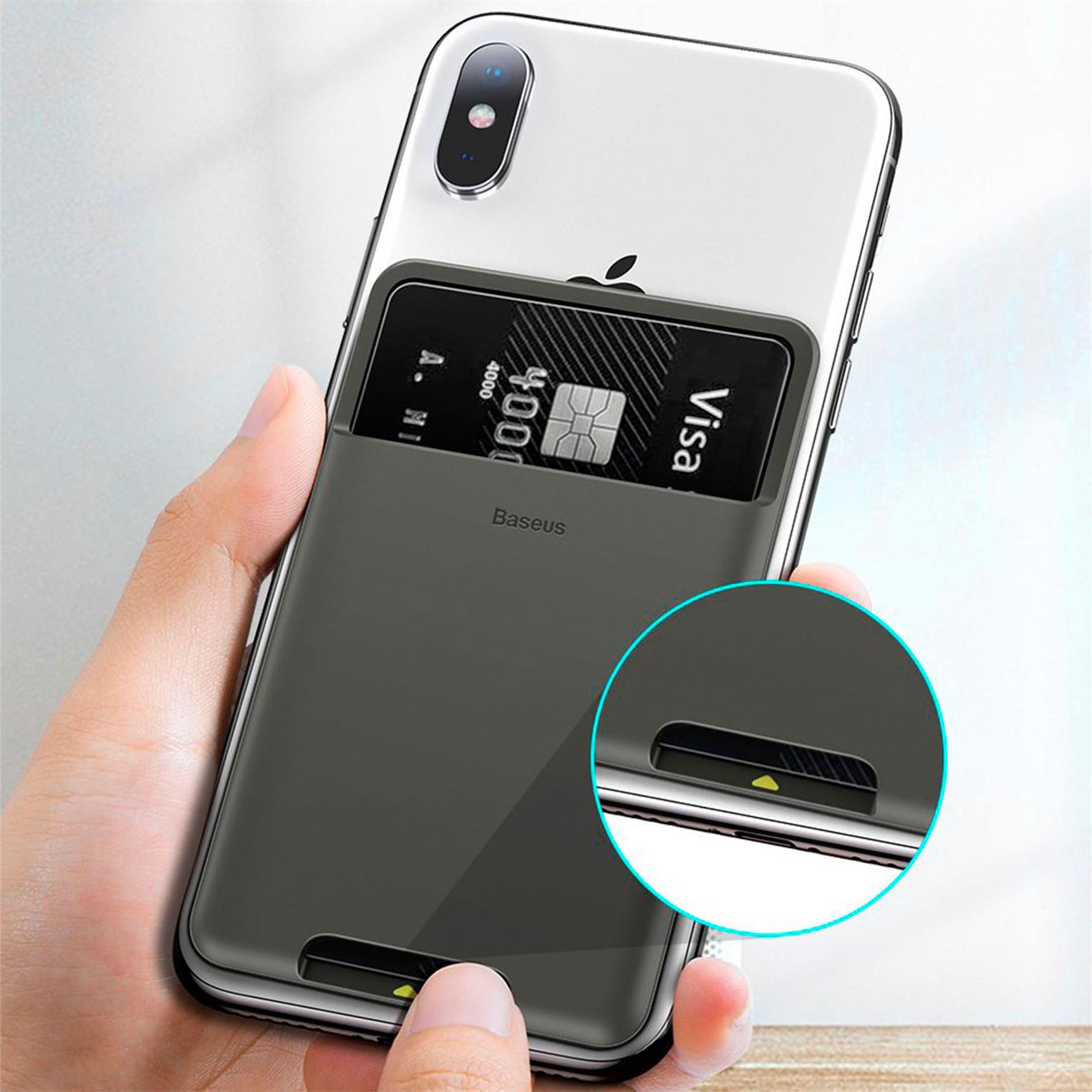 Baseus Card Pocket Universal – Kartenhalter für Handy mit Silikon, Kartenetui selbstklebend – Weiteres Produktbild 3
